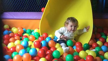 A child enjoying our ball pit